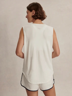 NOLAN SEAMLESS LONGLINE TANK-WHITE