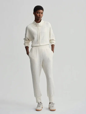 DAVIDSON SWEAT- IVORY MARL FLECK
