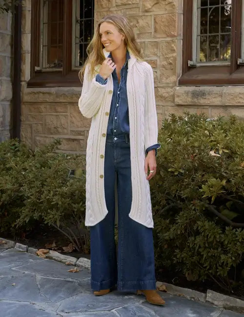 COTSWOLDS CABLE KNIT COAT
