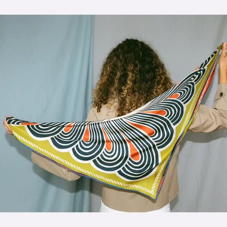 Twofer Silk Scarf - Spiral