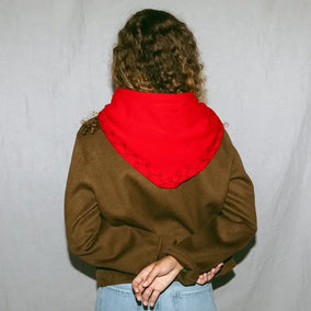 Stitched Cashmere in Red Hot