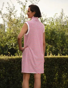 MINI LILY POLO DRESS IN SAILOR STRIPE