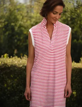 MINI LILY POLO DRESS IN SAILOR STRIPE
