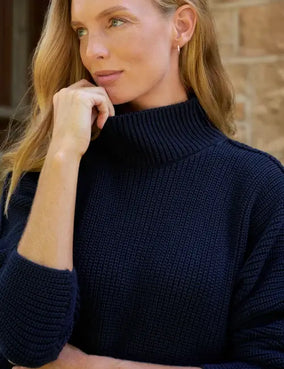 MONTECITO TURTLENECK SWEATER IN MARINE