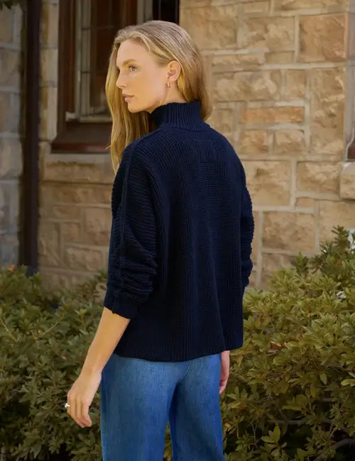 MONTECITO TURTLENECK SWEATER IN MARINE