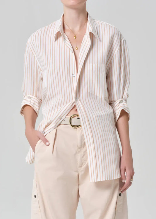KAYLA SHIRT- SHERBET STRIPE