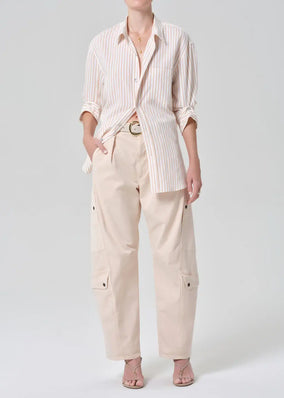 KAYLA SHIRT- SHERBET STRIPE