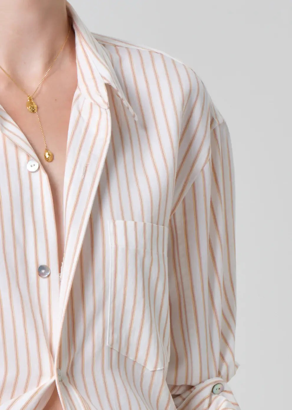 KAYLA SHIRT- SHERBET STRIPE