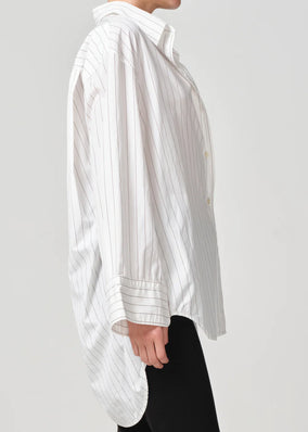 COCOON SHIRT IN BITTER CHOCOLATE