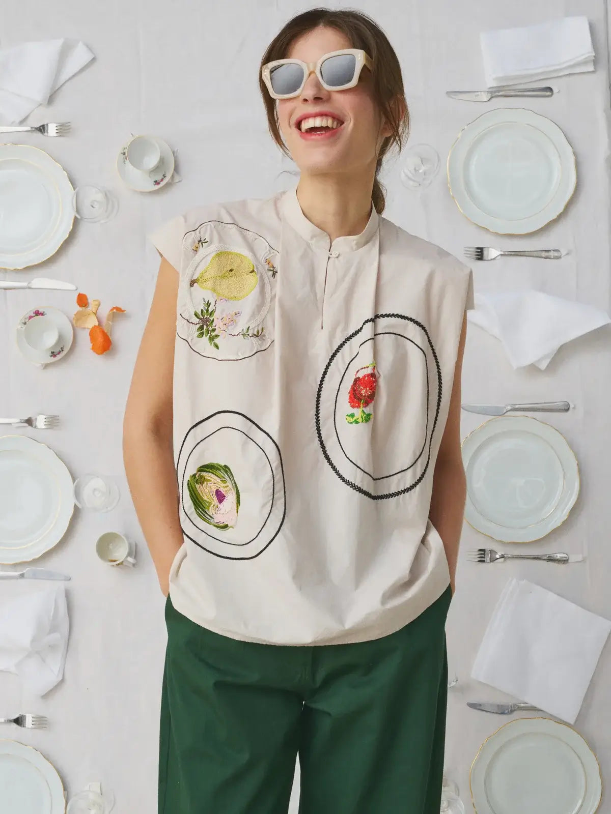 HAND EMBROIDERED TOP