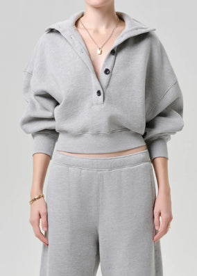 MIRELLE FUNNEL NECK IN HEATHER GREY