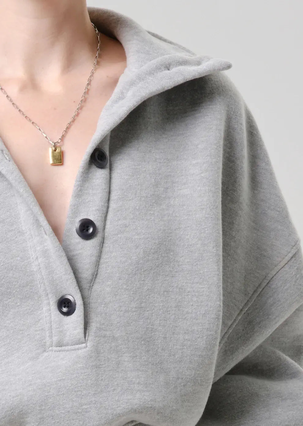 MIRELLE FUNNEL NECK IN HEATHER GREY