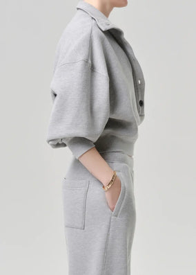MIRELLE FUNNEL NECK IN HEATHER GREY