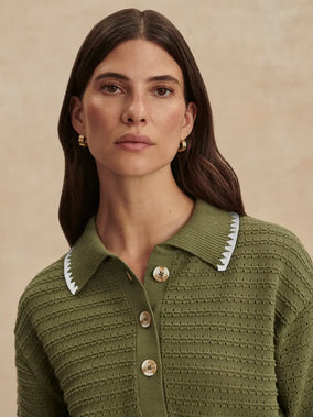 GUILIA POLO KNIT TOP
