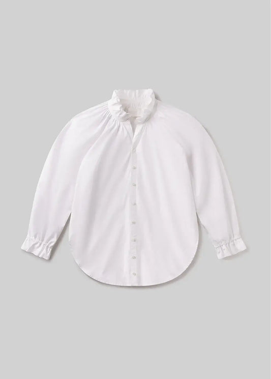 LORETTA RUFFLE TOP- OPTIC WHITE