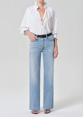 LORETTA RUFFLE TOP- OPTIC WHITE