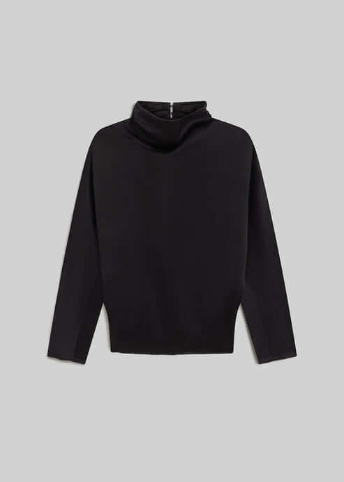 ILARIA DRAPED TOP IN BLACK