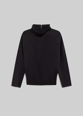 ILARIA DRAPED TOP IN BLACK