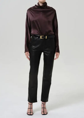 ILARIA DRAPED TOP IN ESPRESSO