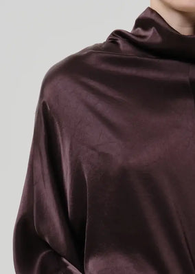 ILARIA DRAPED TOP IN ESPRESSO