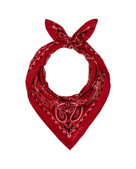 THE SILK BANDANA - TRUE RED