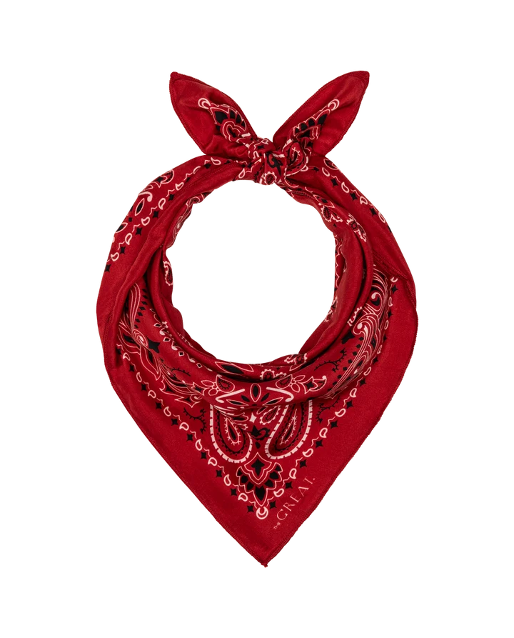 THE SILK BANDANA- TRUE RED