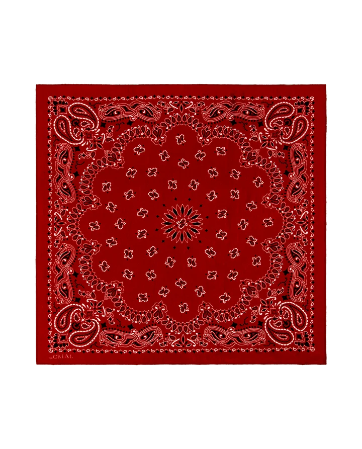 THE SILK BANDANA- TRUE RED