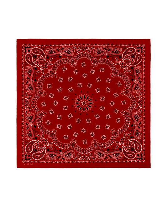 THE SILK BANDANA- TRUE RED