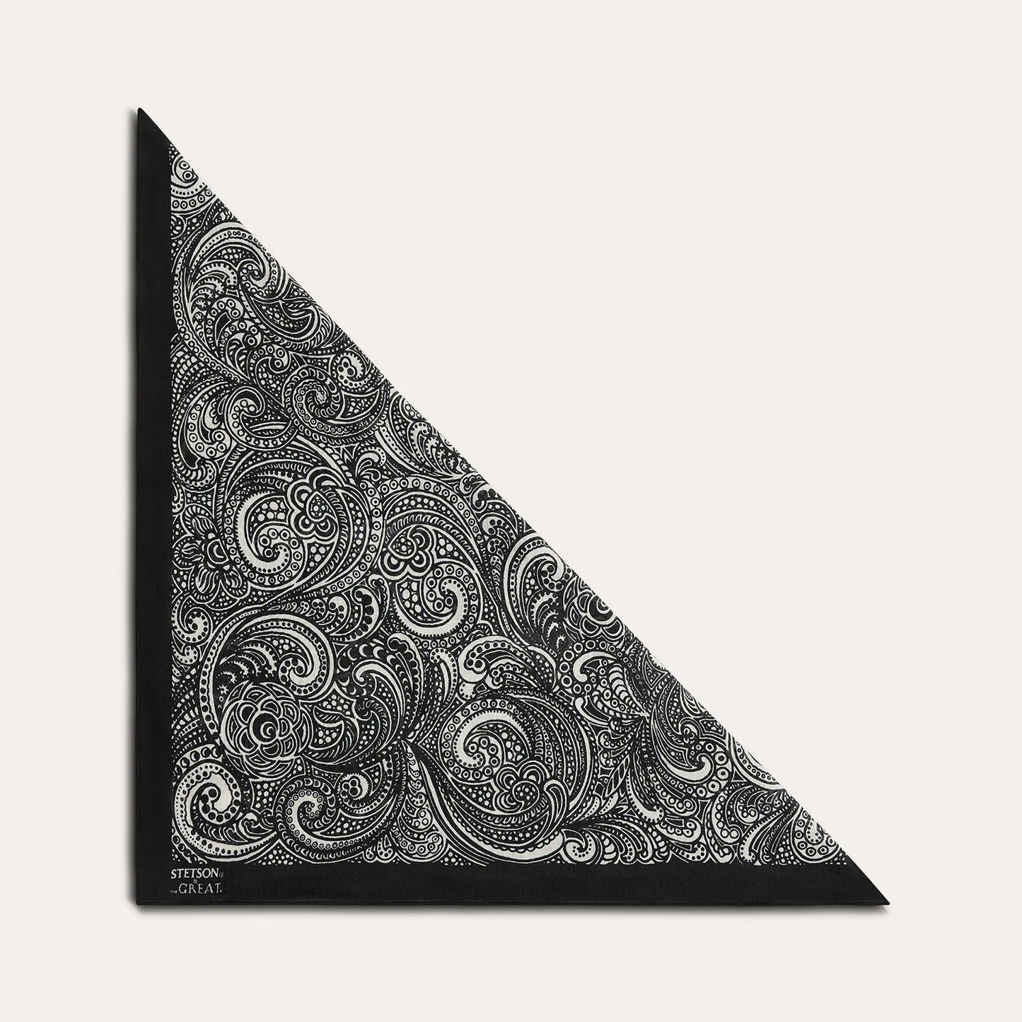 THE STETSON WESTERN PAISLEY SCARF IN BLACK