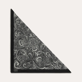 THE STETSON WESTERN PAISLEY SCARF IN BLACK
