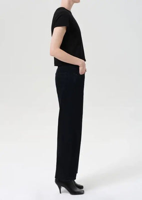 LOW CURVE JEAN CROP IN CRUSHED