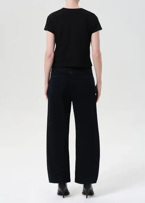 LOW CURVE JEAN CROP IN CRUSHED