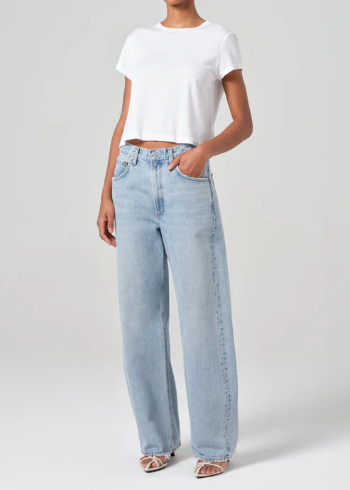 ADINE SHRUNKEN TEE- WHITE