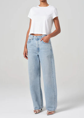 ADINE SHRUNKEN TEE- WHITE