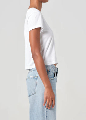 ADINE SHRUNKEN TEE- WHITE