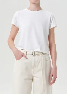 ADINE SHRUNKEN TEE- WHITE ASH
