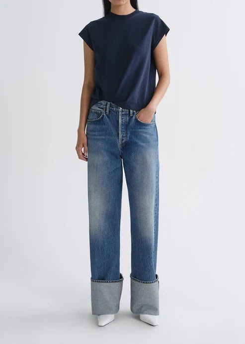 LONG LINE BRYCE CAP SLEEVE TEE
