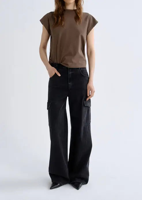 LONG LINE BRYCE CAP SLEEVE TEE
