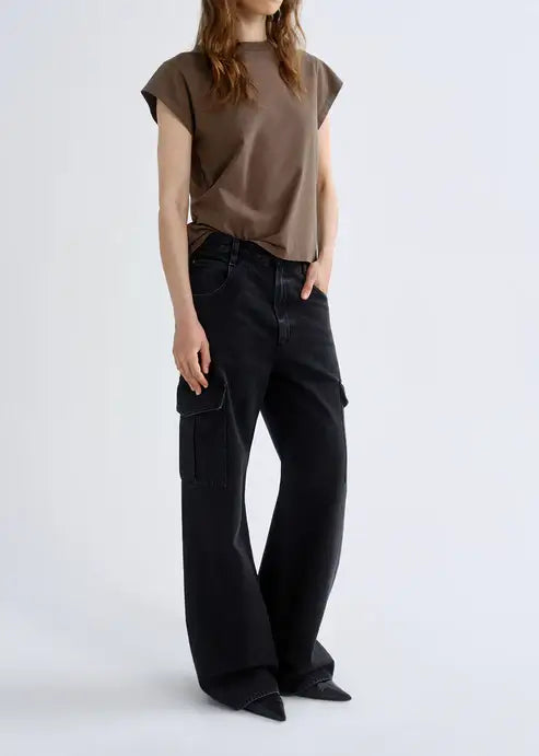LONG LINE BRYCE CAP SLEEVE TEE