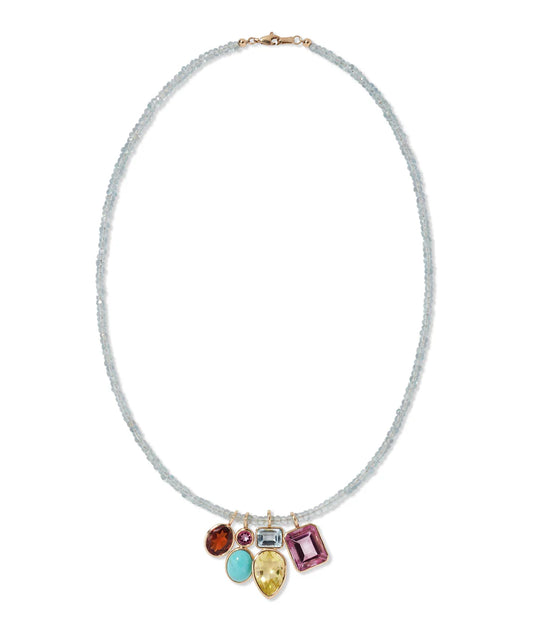 FINE MOOD CHARM NECKLACE IN AQUAMARINE OASIS