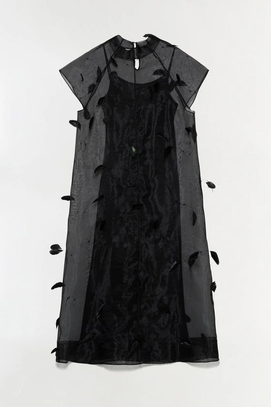 Pauline S/S Midi Dress - Black