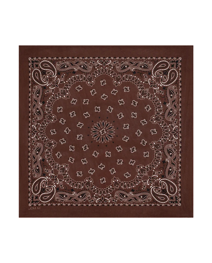 THE SILK BANDANA- CHOCOLATE