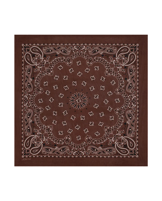 THE SILK BANDANA- CHOCOLATE
