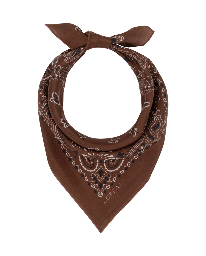THE SILK BANDANA- CHOCOLATE