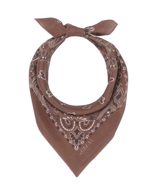 THE SILK BANDANA - CHOCOLATE