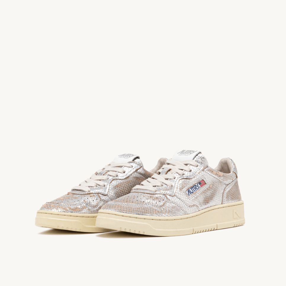 MEDALIST LOW SNEAKERS IN SNAKE-EFFECT LEATHER