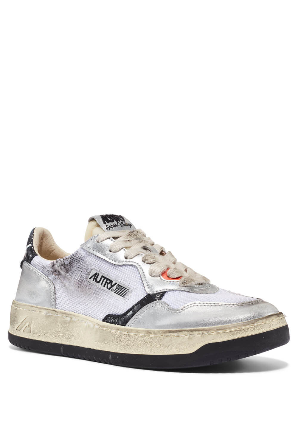 SUPER VINTAGE LOW- MESH/SUEDE SLV/WHT