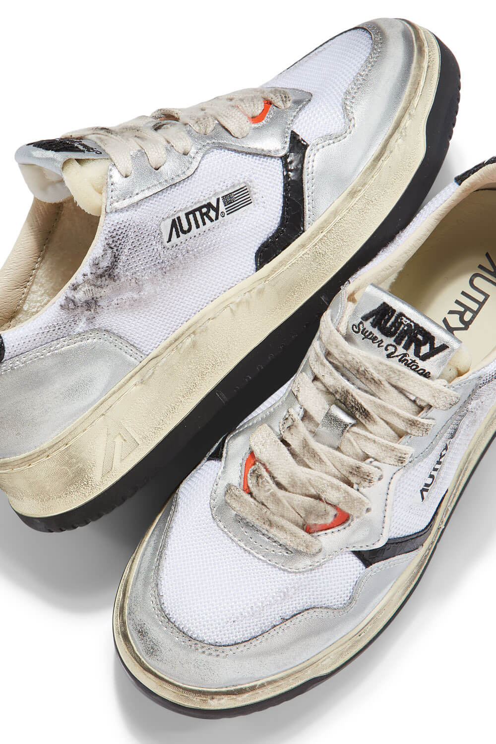 SUPER VINTAGE LOW- MESH/SUEDE SLV/WHT