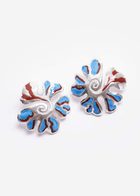 BLUE SPIRAL AURORA EARRINGS