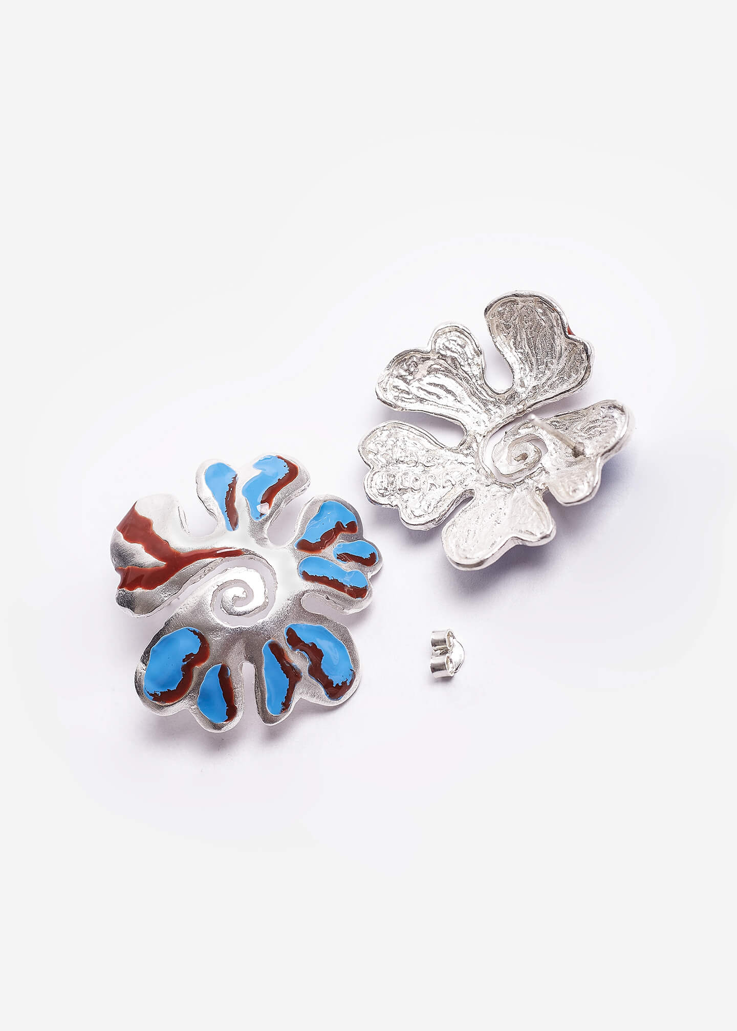 BLUE SPIRAL AURORA EARRINGS